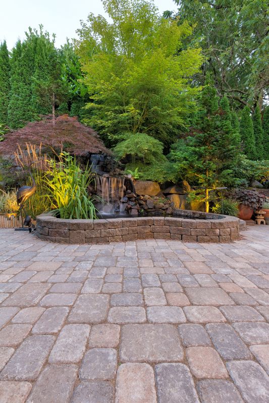 Lush Garden Surrounding Pavers